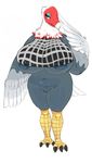  amelia_(animal_crossing) animal_crossing anthro big_breasts breasts buttomless claws exposed_nipples female huge_breasts looking_at_viewer nintendo nude pdxyz plain_background pussy solo video_games white_background wide_hips wings 