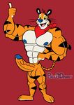  2015 abs biceps big_muscles big_penis blu3danny erection feline flexing frosted_flakes kellogg&#039;s looking_at_viewer male mammal muscles nipples pecs penis scarf stripes thick_penis tiger toned tony_the_tiger vein veiny_penis yellow_eyes 
