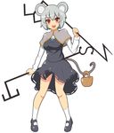  :d animal_ears basket blush breasts capelet dowsing_rod dress full_body highres jewelry looking_at_viewer mary_janes medium_breasts mouse_ears mouse_tail nazrin necklace open_mouth pigeon-toed red_eyes shoes short_hair silver_hair smile socks solo tail tail_hold touhou wade white_background white_legwear 