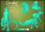  2014 4_toes anthro basilisk bust claws digitigrade featureless_crotch fefairy frills front_view garothal grin lizard long_tail male model_sheet nude reptile scalie sharp_teeth side_view solo teal_scales teeth toes 