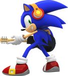  blue_fur fur green_eyes guitar headphones musical_instrument sonic_(series) sonic_the_hedgehog 