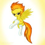  2015 anus brown_eyes butt cute cutie_mark equine female feral friendship_is_magic gradient_background hair horse legwear looking_at_viewer looking_back mammal my_little_pony nude pegasus pony pyruvate solo solo_female spitfire_(mlp) stockings vaginal wings wings_up wonderbolts_(mlp) 