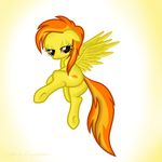  2015 alternate_hairstyle anus brown_eyes butt cute cutie_mark equine female feral friendship_is_magic gradient_background hair horse legwear looking_at_viewer looking_back mammal my_little_pony nude pegasus pony pyruvate solo solo_female spitfire_(mlp) vaginal wings wings_up wonderbolts_(mlp) 