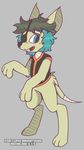 anthro bandage blue_eyes bright canine colorful comic cute dog eye_patch eyewear fox invalid_tag looking_at_viewer lupidanimations mammal neonlink nervous paws wolf 