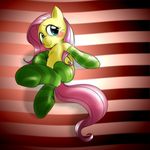  2015 behind-space blush clothing equine female feral fluttershy_(mlp) friendship_is_magic mammal my_little_pony pegasus socks wings 