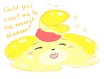  animal_crossing canine cute dog english_text fur isabelle_(animal_crossing) kiwi_(artist) mammal melting nintendo open_mouth solo text video_games worried yellow_fur 