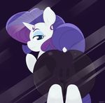  2015 blue_eyes butt clothing dock equine eyeshadow female feral friendship_is_magic hair half-closed_eyes horn looking_at_viewer makeup mammal my_little_pony on_glass purple_hair rarity_(mlp) smile solo unicorn zoarity 