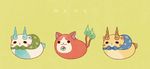  :&lt; abbreviated_karakusa bad_id bad_pixiv_id cat furoshiki green_background kanacho komajirou komasan multiple_tails no_humans notched_ear objectification simple_background tail two_tails youkai youkai_watch 