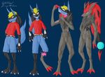  anthro aura canine fan_character fox illusion johnsergal lucario male mammal nintendo pok&eacute;mon ranzebal transformation video_games zoroark 