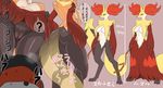  ? anthro anthrofied big_breasts breasts calem claws clothing delphox digitigrade dress dress_lift female hat hi_res japanese_text nintendo pok&eacute;mon pussy skirt solo sweat text translucent upskirt vartan video_games wide_hips 