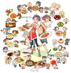  6+girls :q apple_(suikoden) bamboo_steamer baozi black_hair blonde_hair blue_eyes blue_hair bob_(suikoden) bolgan_(suikoden) bowl bright_(suikoden) brown_eyes brown_hair camus_(suikoden) chaco_(suikoden) chibi chopsticks copyright_name dog eating egg eilie everyone fish fitcher flik food fork freed_yamamoto futch_(suikoden) gabocha gengen_(suikoden) gensou_suikoden gensou_suikoden_ii georg_prime glasses green_eyes gremio grey_hair gunkanmaki hachimaki hai_yo hairband hat headband huan_(suikoden) humphrey_mintz indian_style jeane jillia_blight jowy_atreides-blight kinnison_(suikoden) klaus_windamier knife long_chan_chan long_hair luc_(suikoden) makizushi maxmillian_(suikoden) meandros meat miklotov mikumiku mukumuku multicolored_hair multiple_boys multiple_girls nanami_(suikoden) nash_latkje nejiri_hachimaki nigirizushi nina_(suikoden) orange_hair pilika_(suikoden) plate pudding purple_hair rakuchii_(rurituvo) red_eyes richmond_(suikoden) ridley_wizen rina_(suikoden) riou salad sasarai_(suikoden) scarf sheena shiro_(suikoden) short_hair shu_(suikoden) sierra_mikain simone_verdricci sitting stallion_(suikoden) sushi tir_mcdohl tongue tongue_out viki_(suikoden) viktor vincent_de_boule wakaba_(suikoden) white_hair yam_koo yoshino_yamamoto 