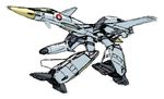  canards gerwalk kawamori_shouji macross macross_flashback_2012 mecha no_humans official_art oldschool production_art science_fiction traditional_media variable_fighter vf-4 