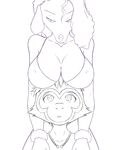  age_difference anthro boob_hat breasts canine child clothed clothing cub dog duo female fur hair holding larger_female male male/female mammal monkey nipples older_female poodle primate risingdragon seduction size_difference smaller_male smile young younger_male 