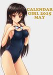  absurdres black_hair brown_eyes goggles goggles_around_neck highres long_hair one-piece_swimsuit original sawwei005 solo standing swimsuit 