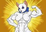  abs acommonmisconception animated anthro biceps big_muscles bodybuilder breasts cat collar feline female growth hyper hyper_muscles mammal muscles muscular_female pokkuti pose ribbons solo tom_and_jerry toodles_galore 