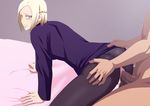  1boy 1girl all_fours ass ass_grab bent_over censored doggystyle from_behind hetero lime_(purple_haze) mado_akira pantyhose sex tokyo_ghoul vaginal 