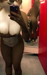  big_breasts breasts butt clothing crossgender edit female mammal mirror nipples over_the_hedge oystercatcher7 photo_manipulation photomorph raccoon rj selfie socks 