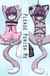  aogami bdsm bondage bound cat clothing crossdressing cub feline male mammal panties penis toy underwear young 