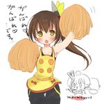  armpits hammer_(ole_tower) mallet_(ole_tower) multiple_girls ole_tower pom_poms side_ponytail 