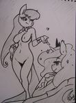 anthro anthrofied areola atryl breasts crown duo equine female female/female friendship_is_magic fur half-closed_eyes horn horse mammal monochrome my_little_pony navel nipples nude octavia_(mlp) plain_background pony princess_luna_(mlp) pussy royalty seductive sketch smile tuft white_background wings 