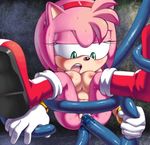  1girl amy_rose anal apostle ass blush furry gloves green_eyes insertion pussy pussy_juice rape sonic_the_hedgehog tentacle vaginal 
