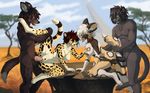  2015 acino_(artist) african_wild_dog anthro balls breasts canine cheetah feline female foursome group group_sex hioshiru hyena knot male male/female mammal natasha nipples nude panther penetration penis pussy ran_dom saliva sex treyl vaginal vaginal_penetration zenva 