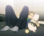  bed book brown_hair cat glasses julius_will_kresnik kamiya_(mennu) lulu_(tales) socks tales_of_(series) tales_of_xillia tales_of_xillia_2 