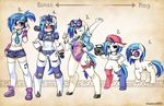  2015 anthro anthrofied baseball_cap blue_hair boombox bubble_gum clothing cutie_mark digital_media_(artwork) earbuds equine eyewear female feral friendship_is_magic glasses glowstick hair hat horn human mammal my_little_pony purple_eyes semi-anthro shepherd0821 socks solo square_crossover stcokings sunglasses unicorn vinyl_scratch_(mlp) 