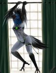  anthro avian beak bird breasts clothed clothing female looking_at_viewer missoro non-mammal_breasts skimpy solo 
