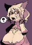  ? big_breasts breasts canine dog erected_nipples female fur hair kemono mammal open_mouth white_fur white_hair yellow_eyes 黒井もやもや 