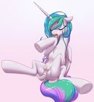 2015 blush clitoris disembodied_penis duo equine eyes_closed female feral friendship_is_magic hair hi_res hooves horn licking long_hair male male/female mammal multicolored_hair my_little_pony open_mouth penetration penis princess_celestia_(mlp) pussy pussy_juice solo_focus stoic5 teats tongue tongue_out vaginal vaginal_penetration winged_unicorn wings 