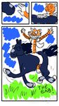  comic equine feline hiking_fun horse hufnaar male mammal tiger 