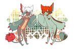  2011 ambiguous_gender anthro claws duo gemzitan_(character) horn jotaku nude red_eyes sibling tremzy_(character) twins unknown_species venus_flytrap 