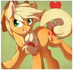  2015 applejack_(mlp) cute earth_pony equine female feral friendship_is_magic hat hi_res horse mammal my_little_pony pony rainbowscreen smile solo 