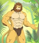  abs anthro biceps big_muscles chest_tuft clothing feline fur jungle lion loincloth male mammal muscles nipples pecs symbolhero tuft warrior 