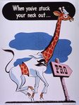  1945 bode english_text giraffe government_printing_office hat male mammal open_mouth poster propaganda sailor_uniform solo text 