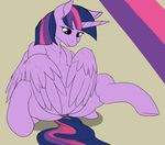  2015 chest_tuft equine female feral friendship_is_magic fur hair hooves horn m-p-l mammal my_little_pony pregnant purple_eyes purple_fur pussy smile solo spread_legs spreading tuft twilight_sparkle_(mlp) winged_unicorn wings 