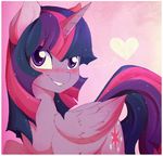  &lt;3 2015 blush equine female feral friendship_is_magic horn looking_at_viewer mammal my_little_pony rainbowscreen smile solo twilight_sparkle_(mlp) winged_unicorn wings 