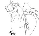  2015 anthro anus black_and_white butt cutie_mark dock equine fan_character female fingering hair hi_res looking_back mammal masturbation monochrome my_little_pony nude pegasus pussy pussy_juice rear_view solo suirano wings 