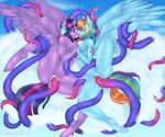  2015 anthro anthrofied big_breasts breasts cheezayballz cloud cloudscape cum cum_in_pussy cum_inside cum_on_face duo equine eye_contact female female/female french_kissing friendship_is_magic hair hand_holding hooves horn kissing long_hair mammal multicolored_hair my_little_pony on_cloud outside pegasus penetration purple_eyes pussy rainbow_dash_(mlp) rainbow_hair restrained sky spread_legs spreading tentacles tongue twilight_sparkle_(mlp) vaginal vaginal_penetration winged_unicorn wings 