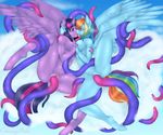  2015 anthro anthrofied big_breasts breasts cheezayballz cloud cloudscape duo equine eye_contact female female/female french_kissing friendship_is_magic hair hand_holding hooves horn kissing long_hair mammal multicolored_hair my_little_pony on_cloud outside pegasus penetration purple_eyes pussy rainbow_dash_(mlp) rainbow_hair restrained sky spread_legs spreading tentacles tongue twilight_sparkle_(mlp) vaginal vaginal_penetration winged_unicorn wings 