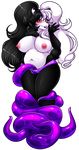  2015 alpha_channel anthro areola bear big_breasts black_fur black_hair black_lips black_nose blush breasts chubby clothing female fur hair lips long_hair looking_at_viewer madamsquiggles mammal nipples panda panties red_eyes smile standing tentacle_monster tentacles thick_thighs underwear voluptuous white_fur white_hair wide_hips 