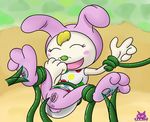  animal_crossing chrissy_(animal_crossing) cpctail female lagomorph mammal nintendo paws pussy rabbit solo tentacles tickling video_games 