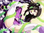  black_hair breasts brown_hair clothed clothing cum cum_in_ass cum_in_hair cum_in_pussy cum_inside cum_on_breasts cum_on_face cum_outside female hair horn not_furry open_mouth red_eyes rosario_+_vampire shy slave solo spread_legs spreading tentacle_monster tentacles 