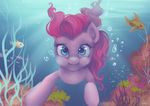  2015 absurd_res blue_eyes bubble coral_reef earth_pony equine female feral fish friendship_is_magic fur hair hi_res horse katyand mammal marine my_little_pony pink_fur pink_hair pinkie_pie_(mlp) pony solo underwater water 