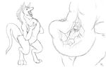  2012 anthro canine claws digestion dragon drooling duo eyes_closed fur hair hybrid internal jackal kalnareff kalnareff_(character) male mammal monochrome nude one_eye_closed open_mouth plain_background raised_tail saliva scalie sketch teeth toe_claws tongue vore wet white_background wink 