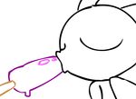  ambiguous_gender animated eyes_closed lagomorph mammal monochrome plain_background popsicle rabbit ruby_(rq) ruby_quest solo sucking suggestive the_weaver white_background 