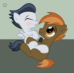  anal anal_penetration animal_genitalia blush brown_hair button_mash_(mlp) cub duo earth_pony equine erection feral friendship_is_magic fur hair hi_res horse horsecock male male/male mammal my_little_pony pegasus penetration penis plain_background pony rumble_(mlp) sasukex125 sex two_tone_hair wings young 