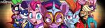  2015 absurd_res applejack_(mlp) blonde_hair blue_eyes blue_fur clothing costume dragon earth_pony english_text equine eyewear female feral fili-second_(mlp) fluttershy_(mlp) friendship_is_magic fur goggles green_eyes grin group hair half-closed_eyes hi_res horn horse humdrum_(mlp) long_hair looking_at_viewer male mammal mask masked_matter-horn_(mlp) mistress_mare-velous_(mlp) multicolored_hair my_little_pony open_mouth orange_fur pink_fur pink_hair pinkie_pie_(mlp) pony power_ponies_(mlp) purple_eyes purple_fur purple_hair radiance_(mlp) rainbow_dash_(mlp) rarity_(mlp) saddle_rager_(mlp) scalie smile spike_(mlp) teeth text twilight_sparkle_(mlp) unicorn vicse white_fur yellow_fur zapp_(mlp) 