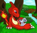  balls charmeleon cpctail duo female hi_res licking male male/female nidoran nintendo penis pok&eacute;mon precum size_difference tongue tongue_out video_games 